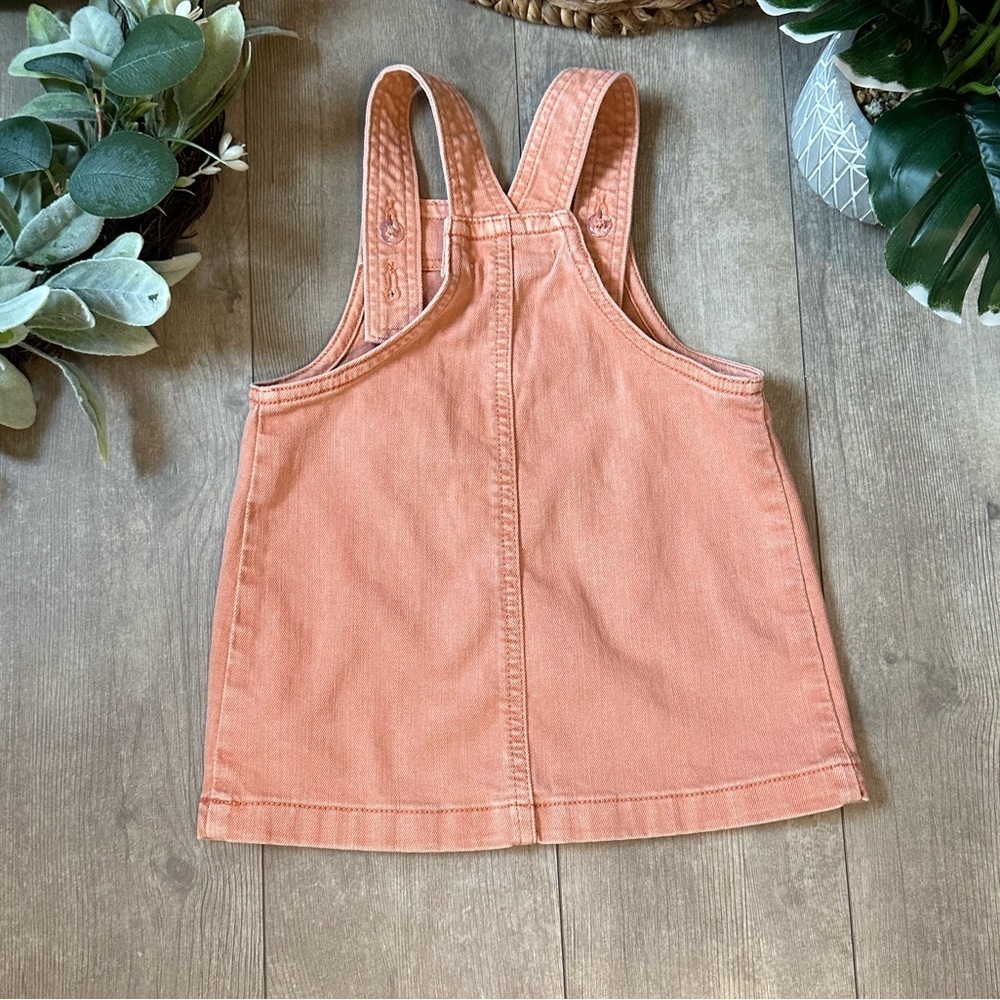 Y2K Old Navy Garment-Dyed Denim Jumper Dress Skirtall Overalls Baby Toddler Girl - Picture 4 of 13